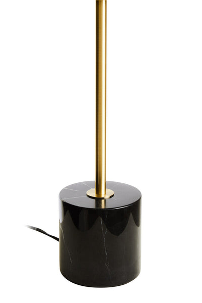 Brushed Brass Table Lamp with Black Marble Base | Murdoch