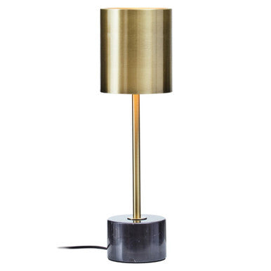Palais Brushed Brass Table Lamp with Black Marble Base