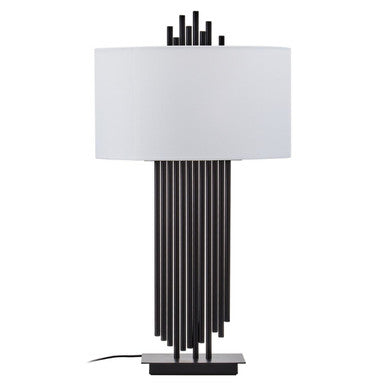 Impero Table Lamp With White Linen Shade