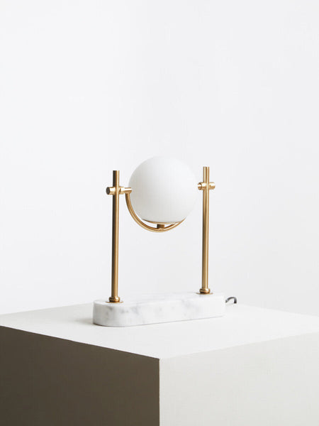 Marble And Gold Orb Table Lamp | Zalika