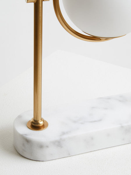 Marble And Gold Orb Table Lamp | Zalika