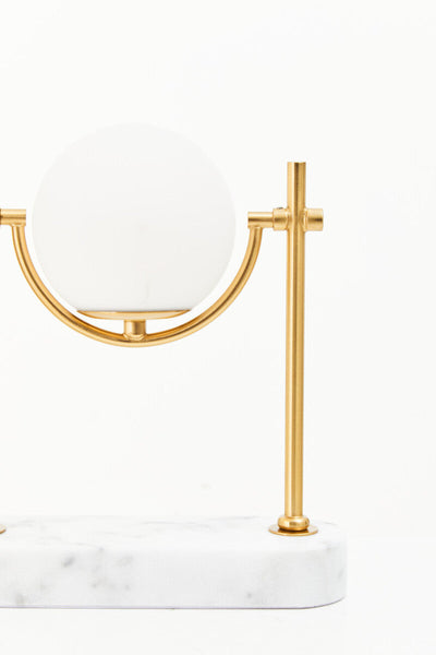 Marble And Gold Orb Table Lamp | Zalika
