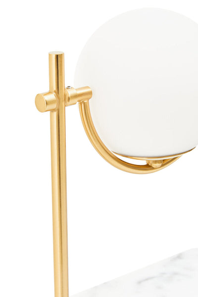 Marble And Gold Orb Table Lamp | Zalika