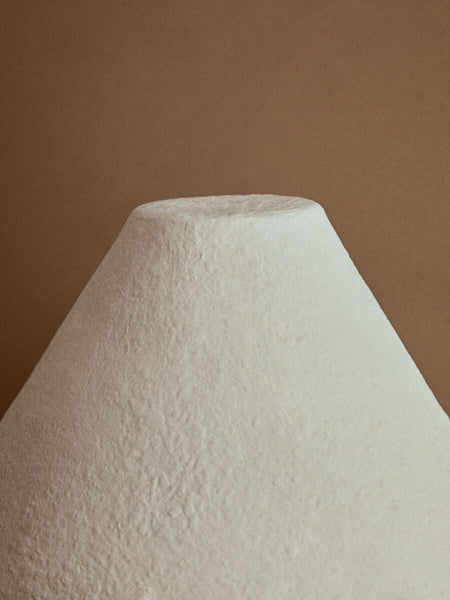 White Papier Mache Table Lamp | Carta