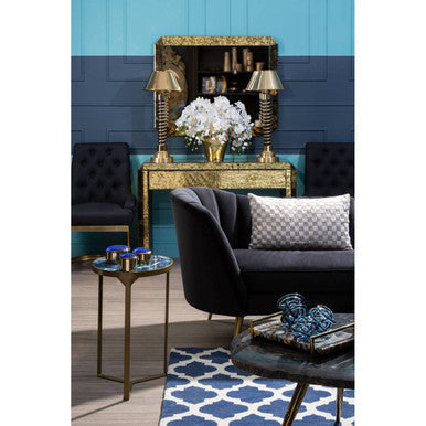 Bosie Kensington Townhouse Rectangular Ivory And Silver Check Cushion