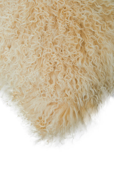 Bosie Real Mongolian Fur Natural Ombre Rectangular Cushion