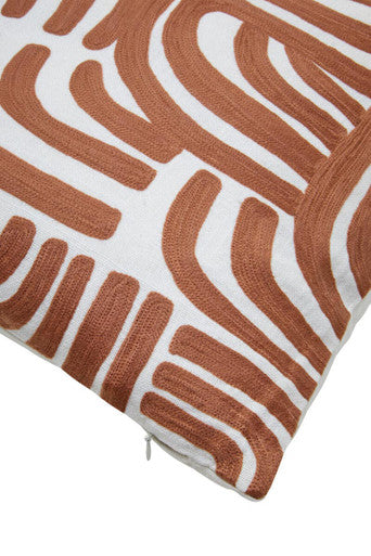 Bosie Ozella Natural And Terracotta Square Cushion