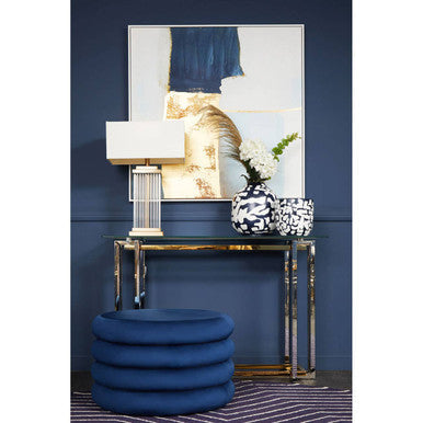 Blue and Gold Foil Wall Art | Astratto