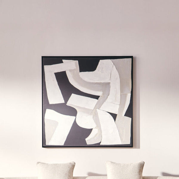 Monochrome Abstract Textured Wall Art | Astratto