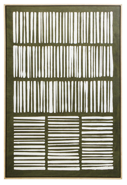 Green and Natural Textured Canvas Wall Art | Astratto