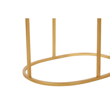 Avantis Gold Finish Set of 2 Oval Side Tables