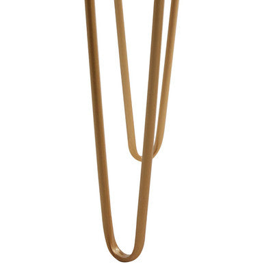Avantis Gold Finish Set of 2 Rectangular Side Tables with Hairpin Legs