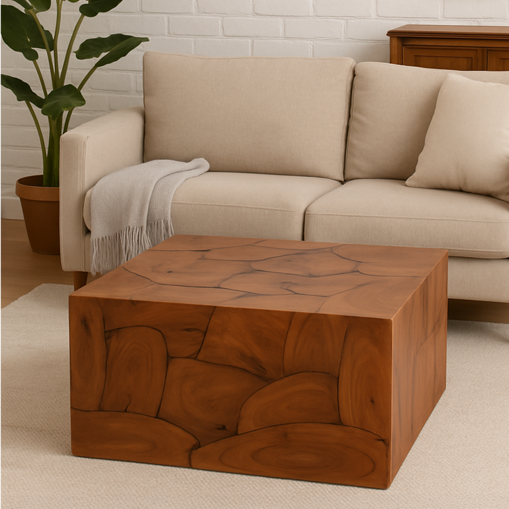 Surak Teak Wood Square Coffee Table