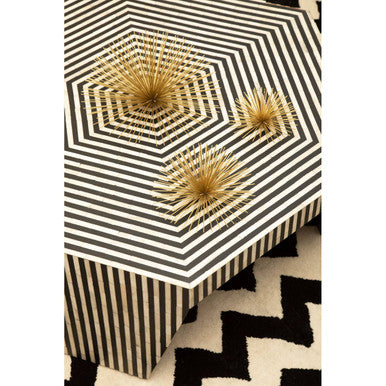 Fusion Striped Bone Inlay Coffee Table