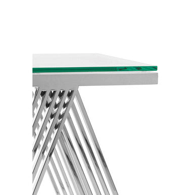 Piermount Clear Glass End Table