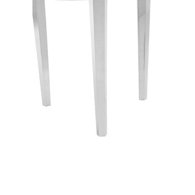Round End Table with Smoky Grey Glass Top | Piermount