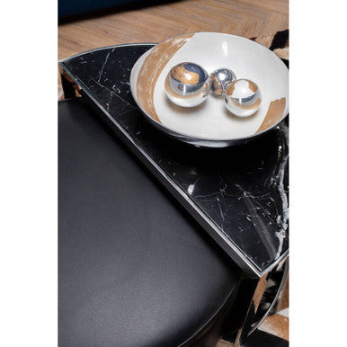 Black Stool and Coffee Table Set with Nesting Design | Piermount