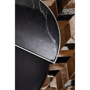 Black Stool and Coffee Table Set with Nesting Design | Piermount