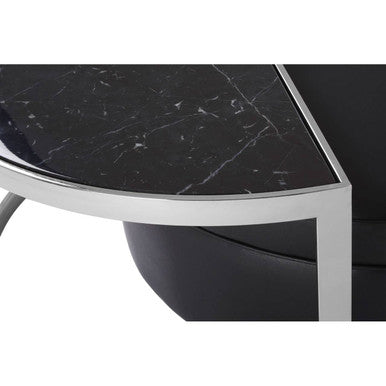 Black Stool and Coffee Table Set with Nesting Design | Piermount
