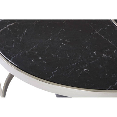 Black Stool and Coffee Table Set with Nesting Design | Piermount