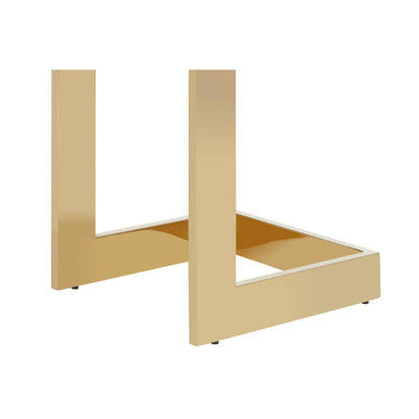 Deana Black and Clear Glass Console Table with Gold Finish Base