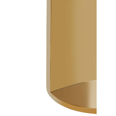 Carlox White Marble Effect and Gold Finish Round Side Table