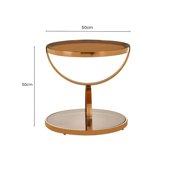 Tula Smoked Glass Round Side Table