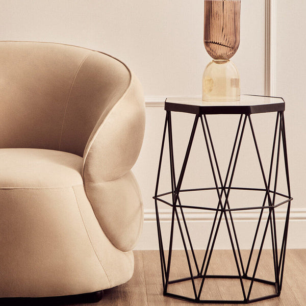 Shalimar Octagonal Black Finish Side Table