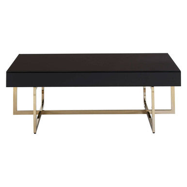 Ragusa Black Mirrored Glass Coffee Table