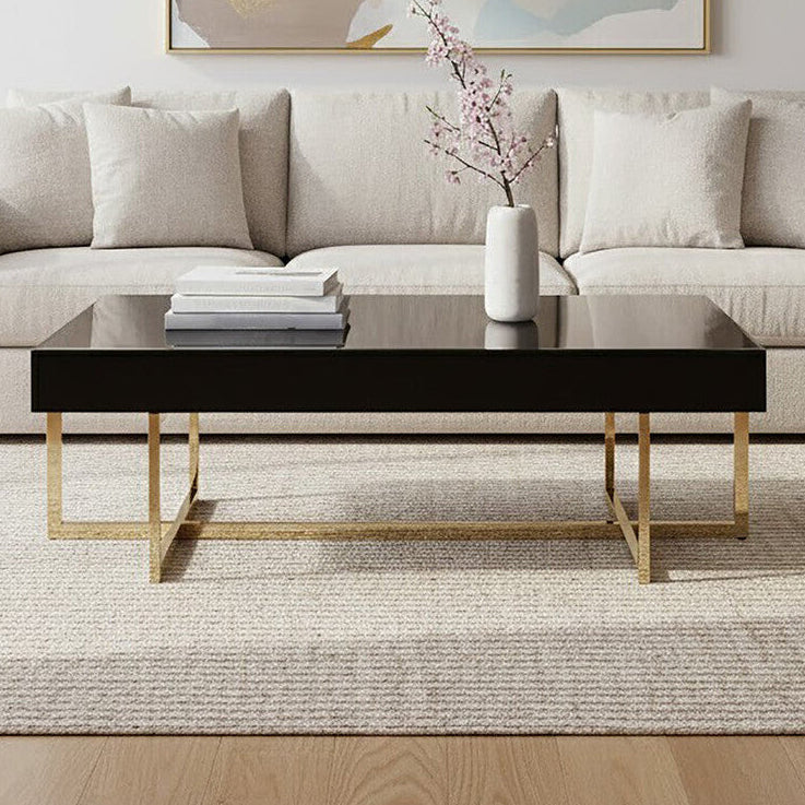 Ragusa Black Mirrored Glass Coffee Table