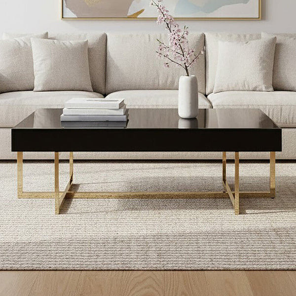 Ragusa Black Mirrored Glass Coffee Table