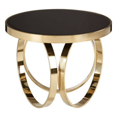 Black Mirrored Top Round Coffee Table | Ragusa