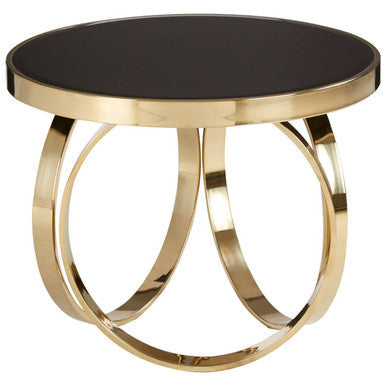 Black Mirrored Top Round Coffee Table | Ragusa
