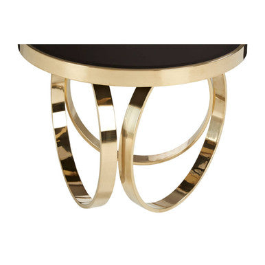 Black Mirrored Top Round Coffee Table | Ragusa