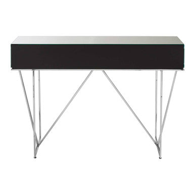 Silver  Mirrored Glass 2 Drawer Console Table | Rova