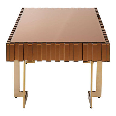 Rivoli Gold Mirrored Coffee Table with Drawer