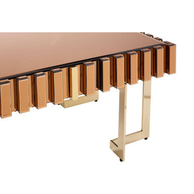 Rivoli Gold Mirrored Coffee Table with Drawer