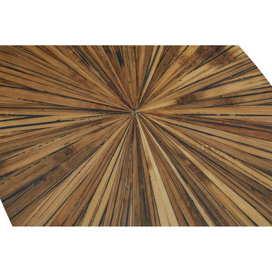 Gabo Ebony Bamboo Top Round Console Table