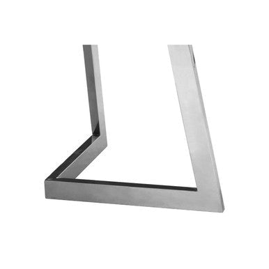 Natural Textured Bamboo Top Coffee Table with Silver Stainless Steel Frame | Gabar
