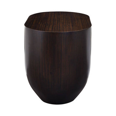 Gabelle Ebony Bamboo Oval Side Table
