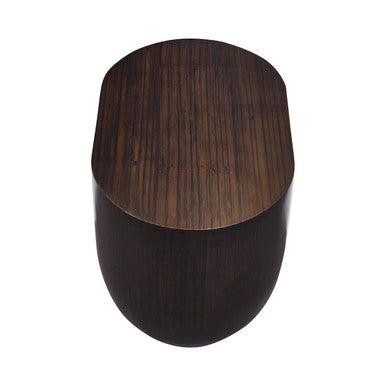 Gabelle Ebony Bamboo Oval Side Table