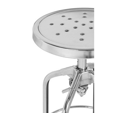 Gator Chrome Finish Adjustable Bar Stool