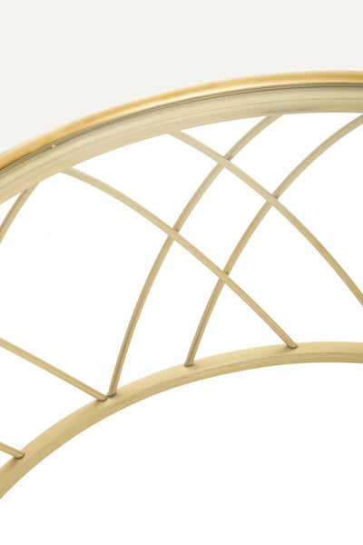 Ackley Clear Glass and Gold Finish Round Coffee Table