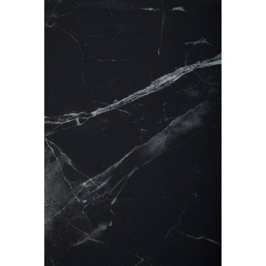 Arenza Black Marble Console Table with Silver Finish Frame