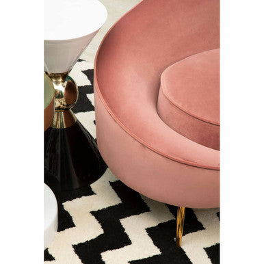 Martini White and Black Gold Finish Hourglass Side Table