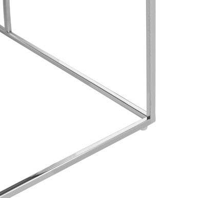 Brushed Gold and Silver Square Coffee Table | Oria
