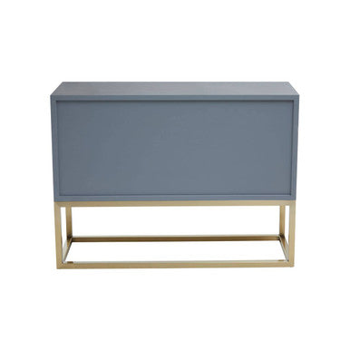 Deskey Grey Shagreen Effect Four Drawer Console Table