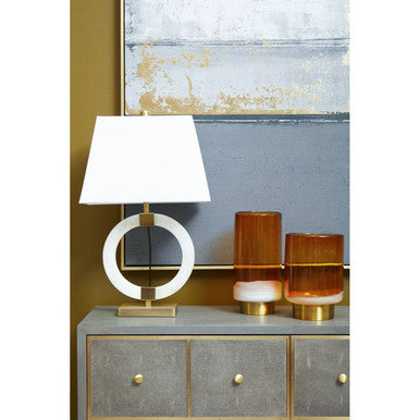 Deskey Grey Shagreen Effect Four Drawer Console Table