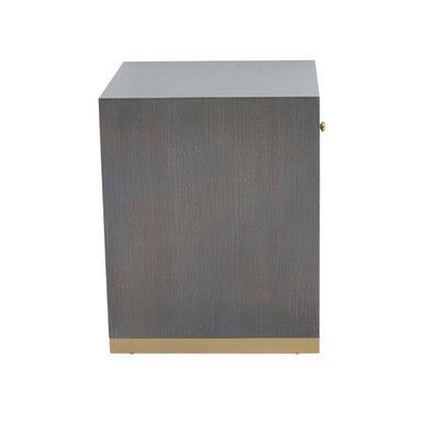 Deskey Grey Shagreen Effect 1 Drawer Side Table