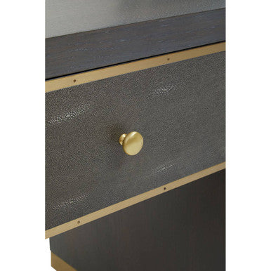 Deskey Grey Shagreen Effect 1 Drawer Side Table